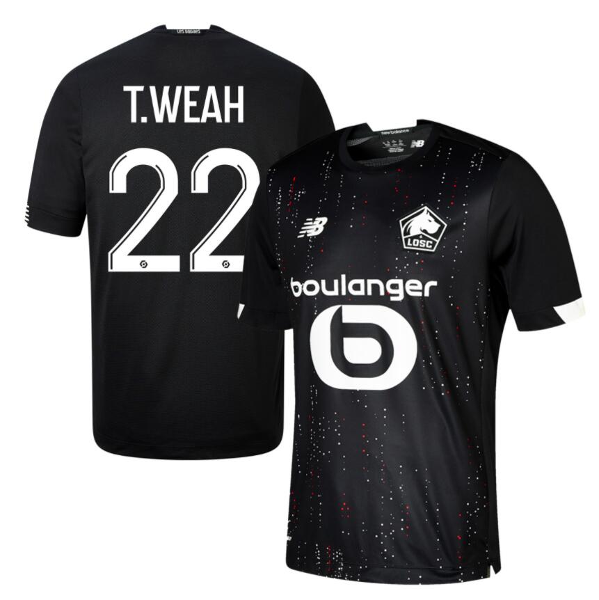 LOSC Lille Away Kit Soccer Jersey T.WEAH #22 2020/21